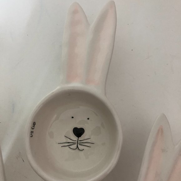 Whimsical Cupboard Bunny Rabbit Measuring Cup Set of 4 By 10 Strawberry Street - Picture 4 of 6